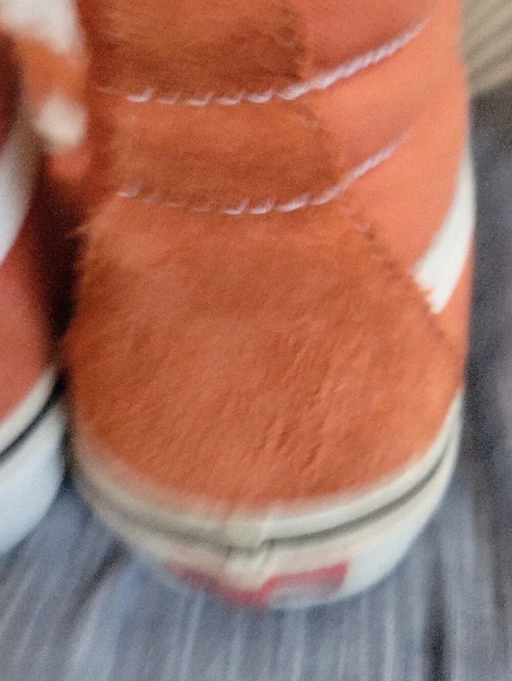 Vans Rust Orange & White Sk8-Hi Suede High-Top Sneakers Womens 8.5 Mens 7